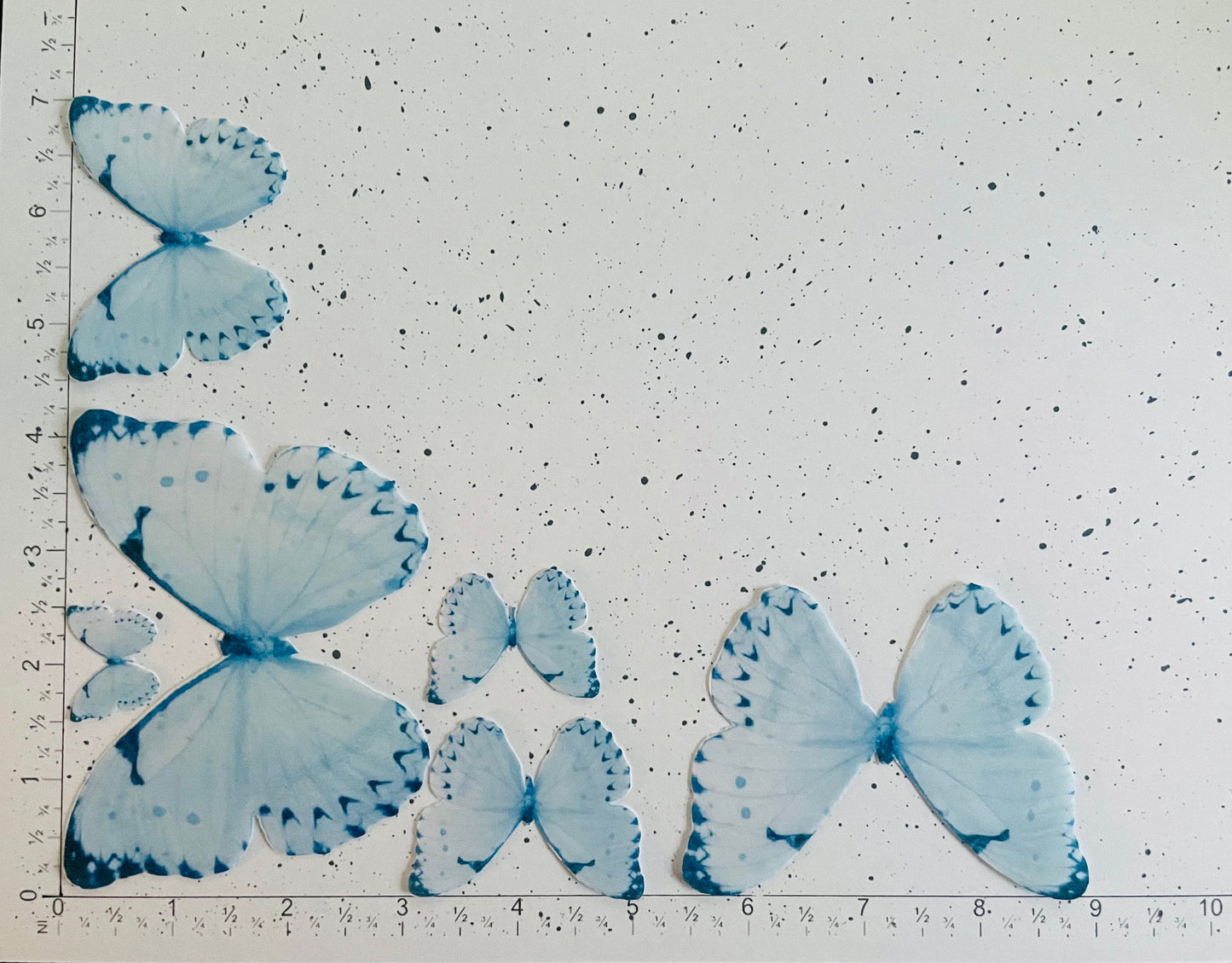 Periwinkle Blue Edible Pre-Cut 3D Wafer Paper Butterflies - Multi-Sized Edible Butterflies