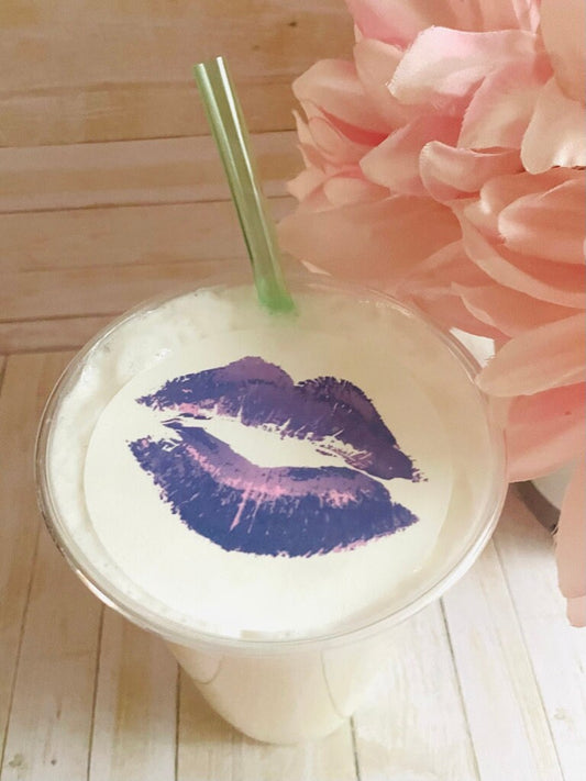 Lipstick Kiss Custom Edible Drink Toppers Confetti for drinks/bakedgoods/marshmallows