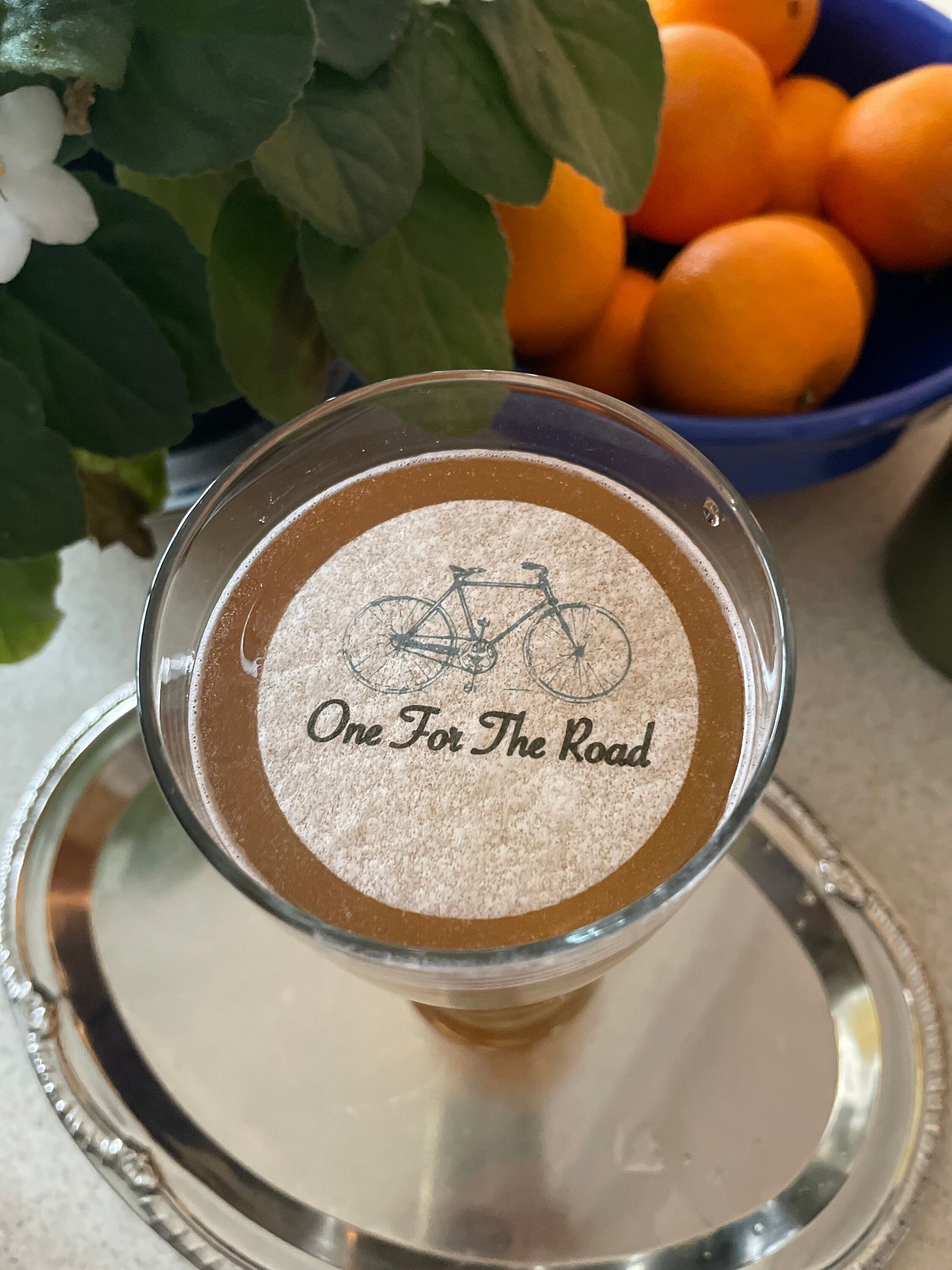 One for the Road Whimsical Custom Edible Bar Cocktail Drink Toppers, 2 sizes