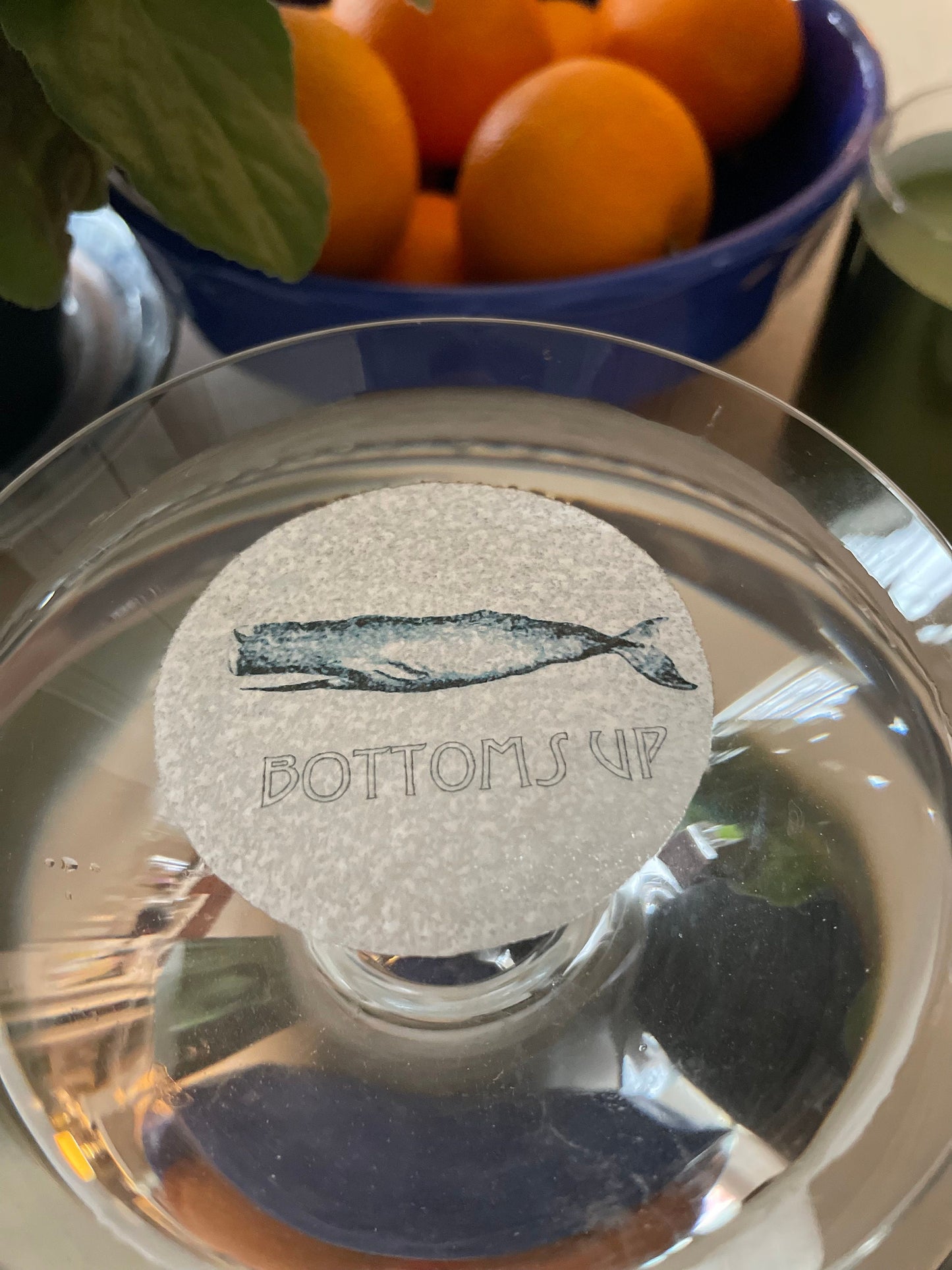 Bottoms Up Whimsical Custom Edible Bar Cocktail Drink Toppers, 2 sizes