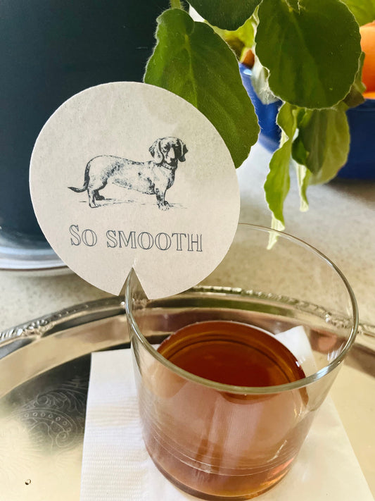 So Smooth - Whimsical Custom Edible Bar Cocktail Drink Toppers, 2 sizes