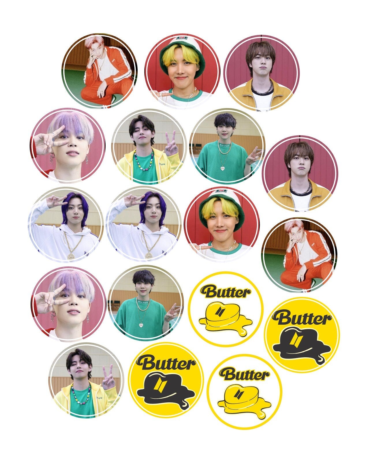 BTS Butter -BTS Coffee Custom Edible Drink Toppers Confetti for drinks/bakedgoods/marshmallows