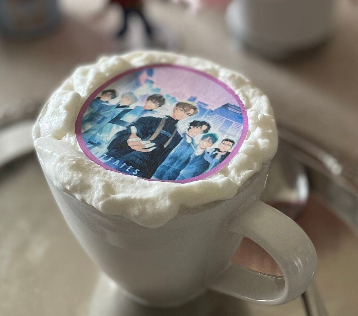 BTS Coffee BTS CHAKO-7 Fates - Custom Edible Drink Toppers Confetti for drinks/bakedgoods/marshmallows