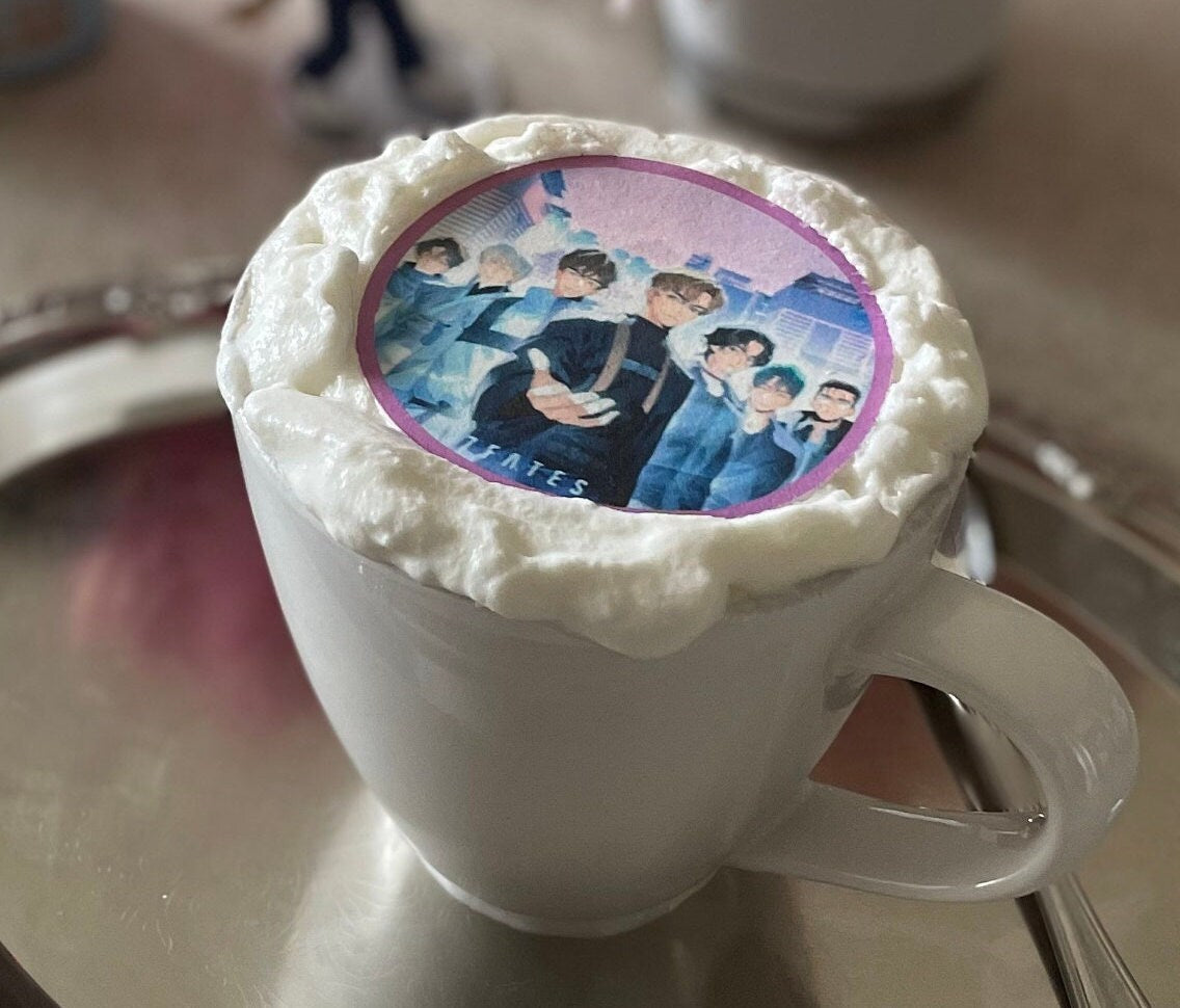 BTS Coffee BTS CHAKO-7 Fates - Custom Edible Drink Toppers Confetti for drinks/bakedgoods/marshmallows