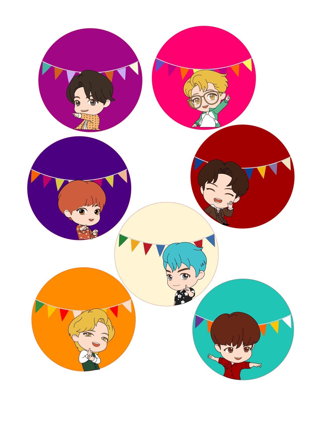 BTS Coffee BTS Tinytan - Dynamite Custom Edible Drink Toppers Confetti for drinks/bakedgoods/marshmallows