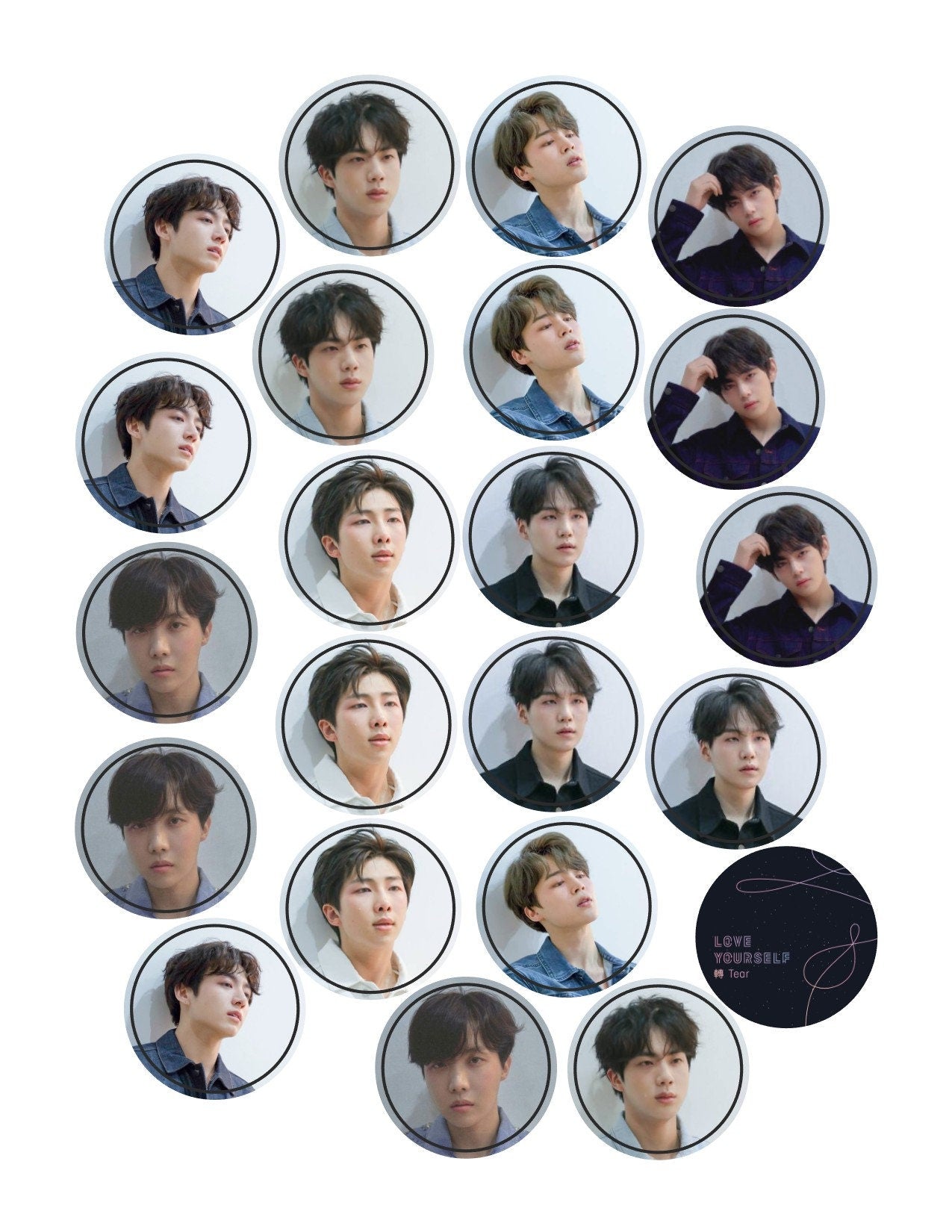 BTS Coffee BTS Love Yourself -Tear Custom Edible Drink Toppers Confetti for drinks/bakedgoods/marshmallows