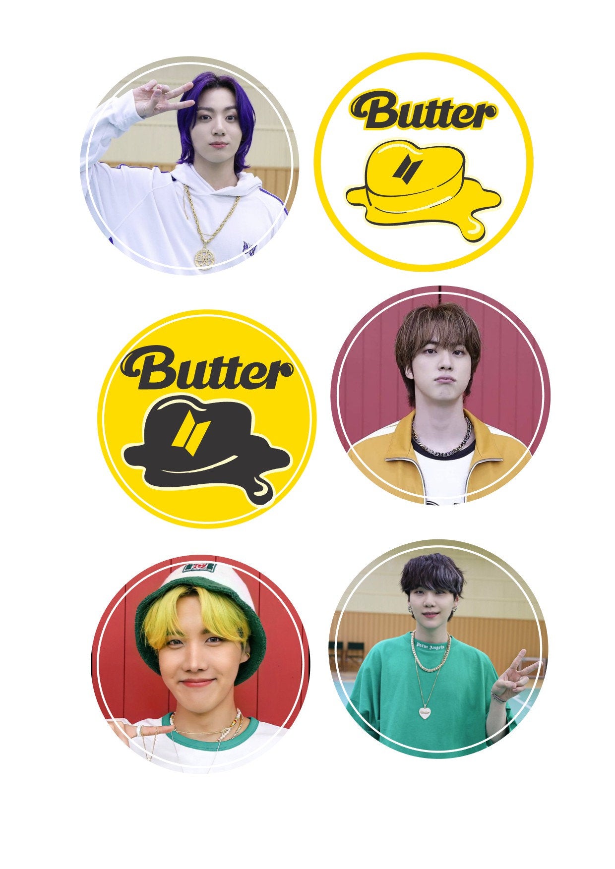 BTS Butter -BTS Coffee Custom Edible Drink Toppers Confetti for drinks/bakedgoods/marshmallows