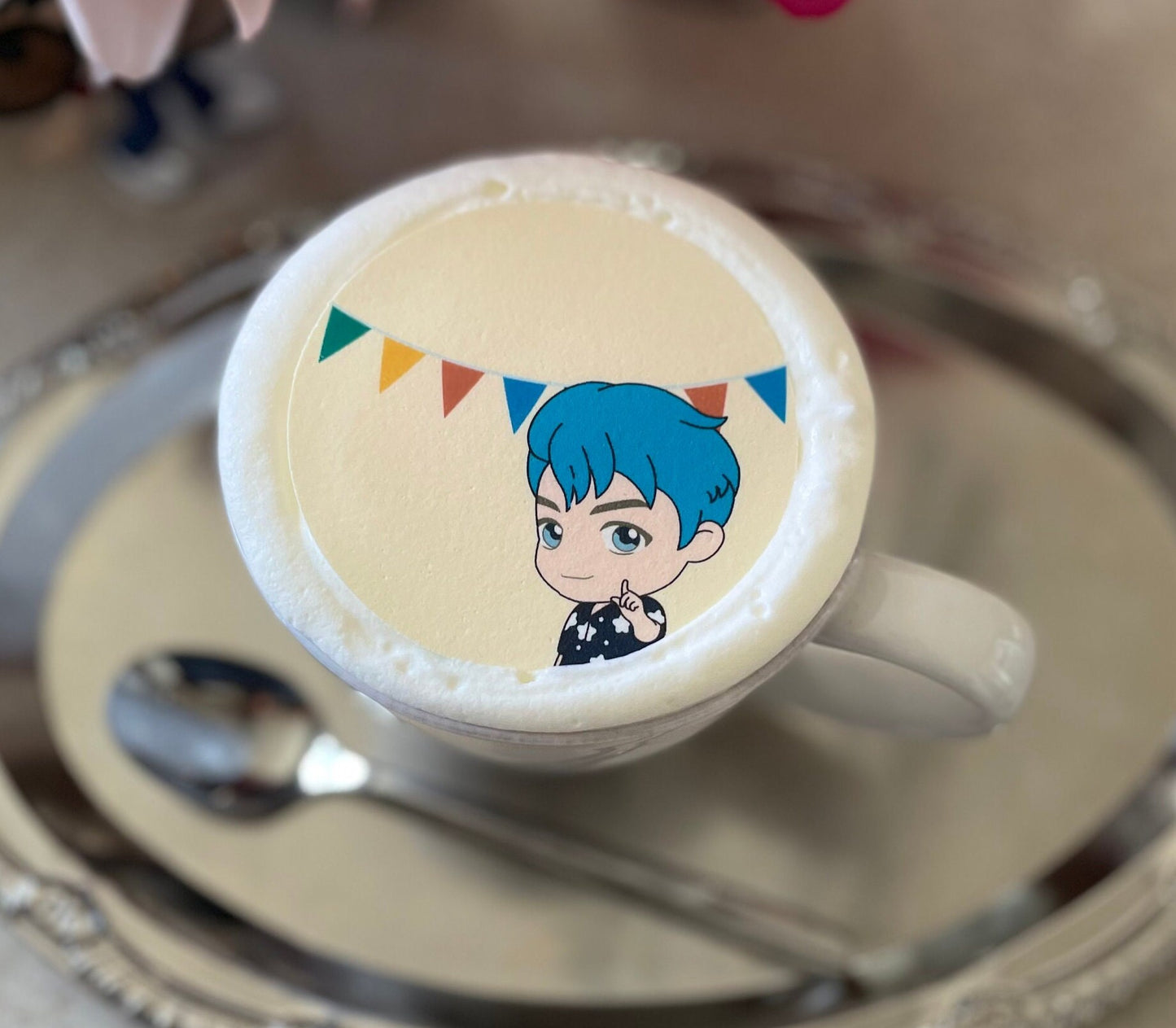 BTS Coffee BTS Tinytan - Dynamite Custom Edible Drink Toppers Confetti for drinks/bakedgoods/marshmallows