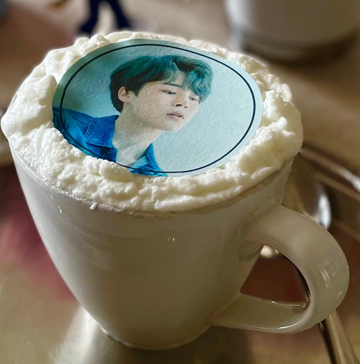 BTS Coffee BTS Love Yourself -Tear Custom Edible Drink Toppers Confetti for drinks/bakedgoods/marshmallows