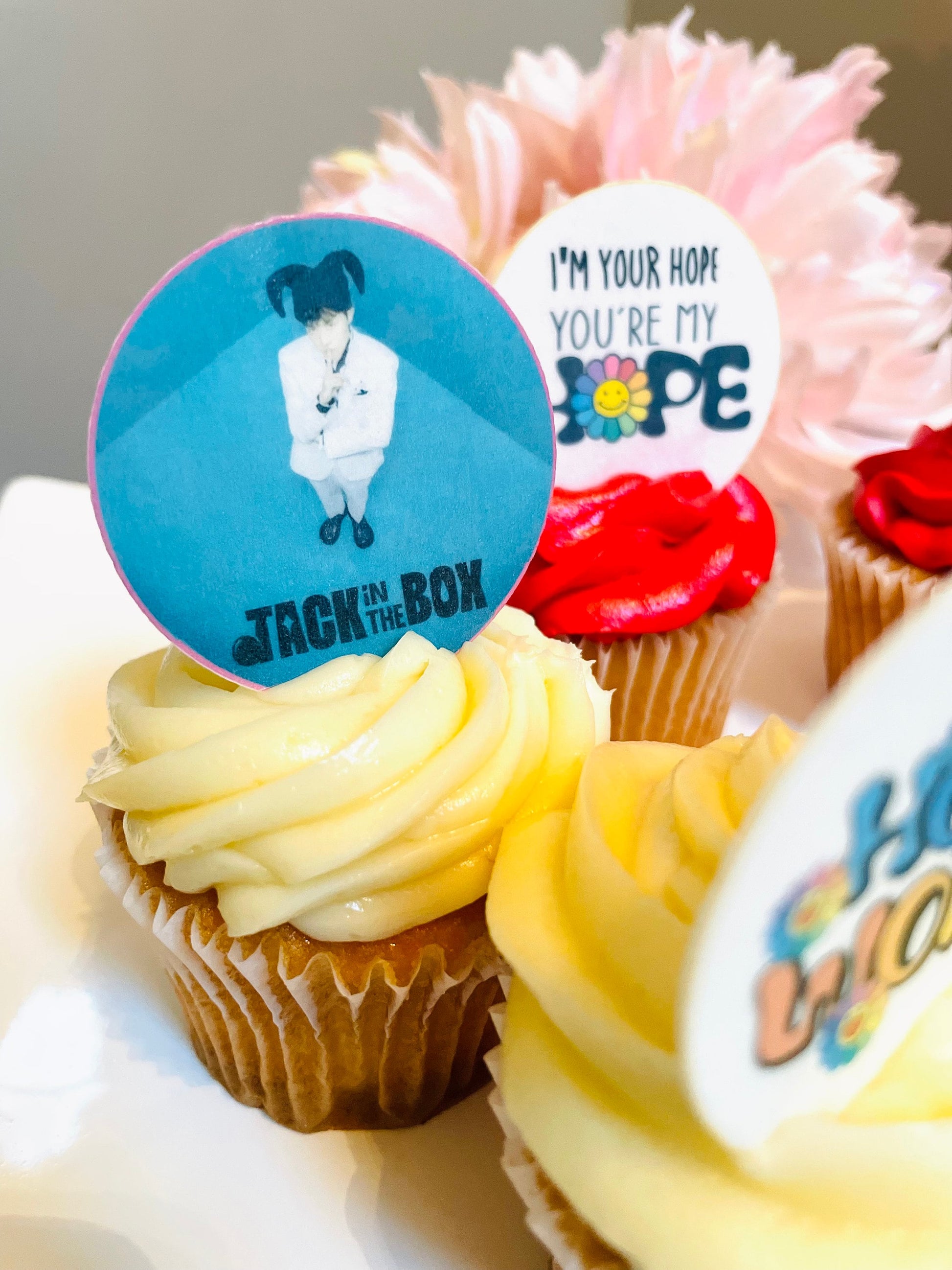 J-Hope Hobipalooza BTS cake cupcake toppers - Edible BTS cake toppers